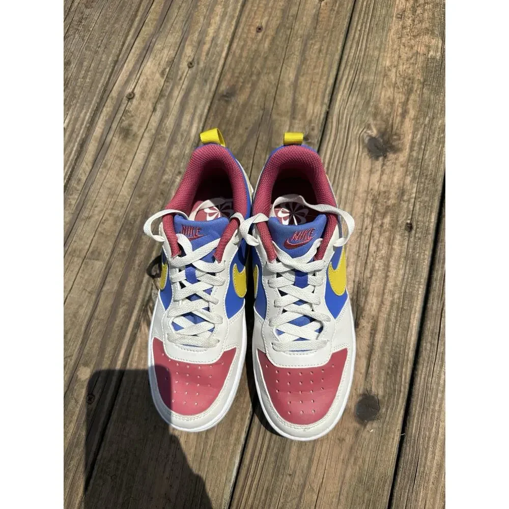 Nike Court Borough Low Recraft BG Sweet Beet/Bright Citron Boys Sneakers 5Y